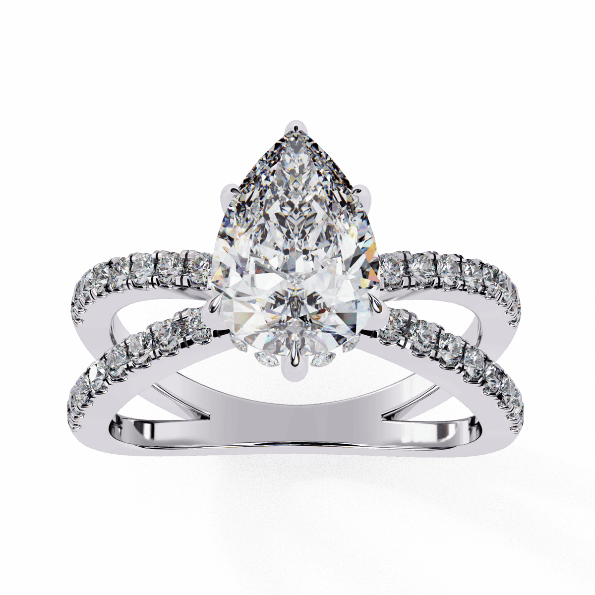 2.25 Carat Pear Eternal Spark Solitaire Ring in Moissanite | House of Estara