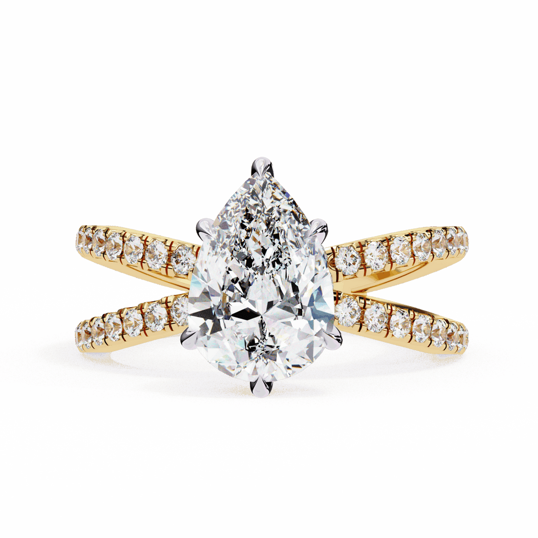 2.25 Carat Pear Eternal Spark Solitaire Ring in Moissanite | House of Estara