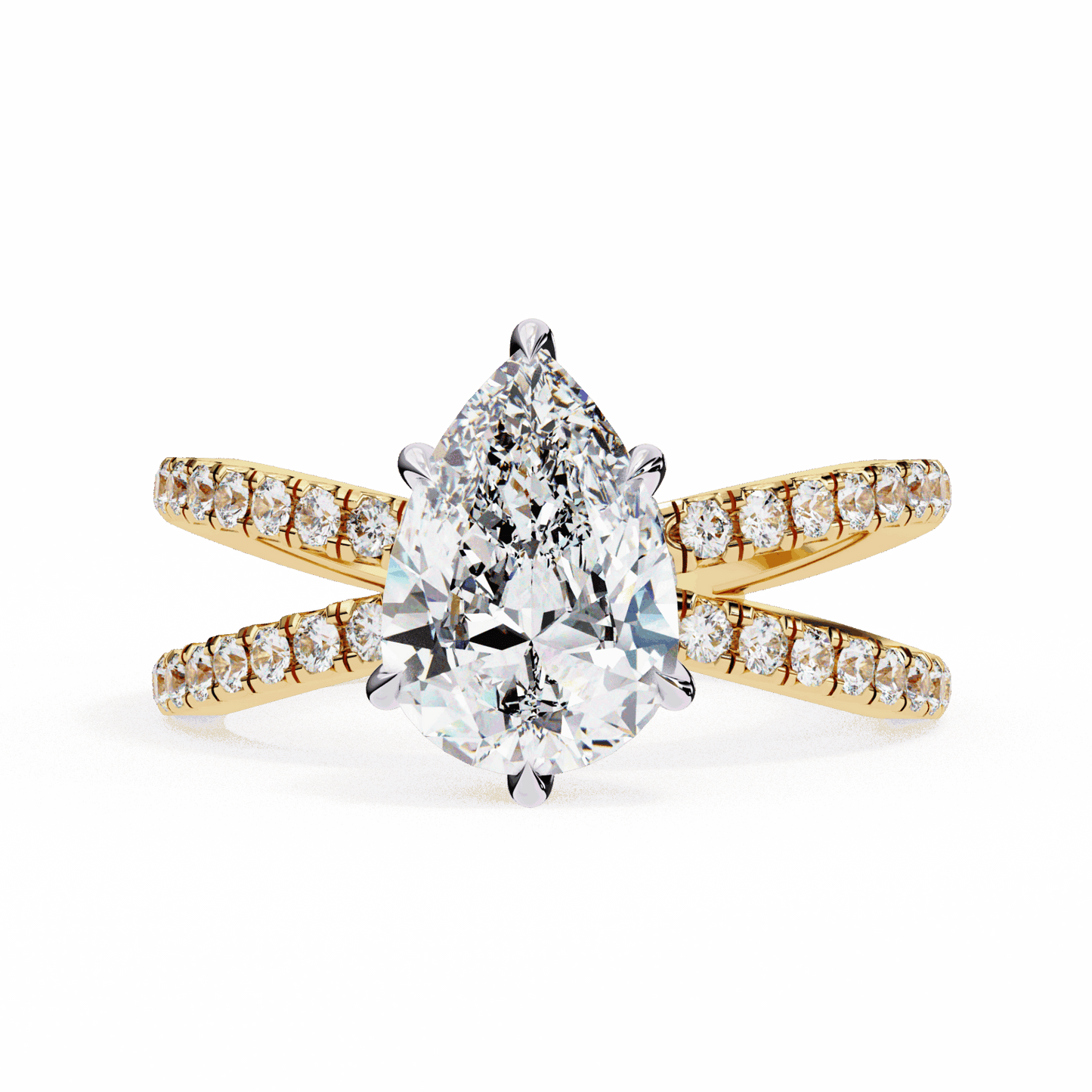 2.25 Carat Pear Eternal Spark Solitaire Ring in Moissanite | House of Estara