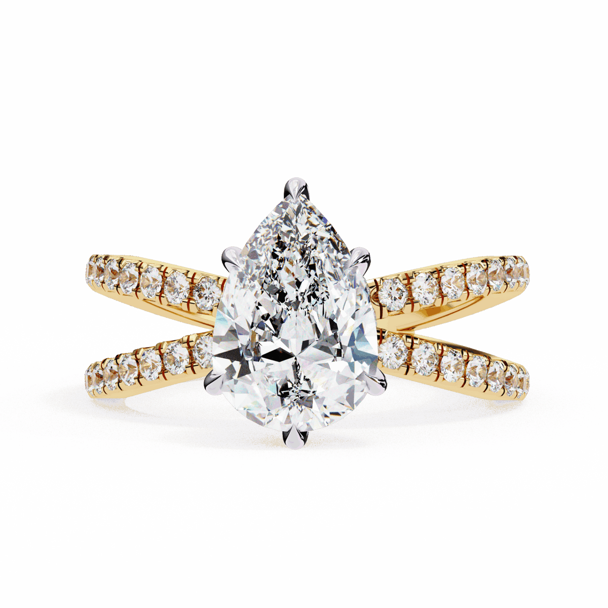2.25 Carat Pear Eternal Spark Solitaire Ring in Moissanite | House of Estara