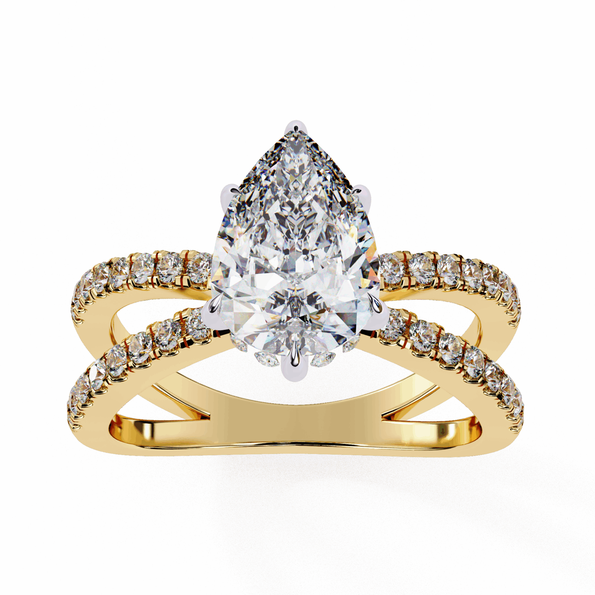 2.25 Carat Pear Eternal Spark Solitaire Ring in Moissanite | House of Estara