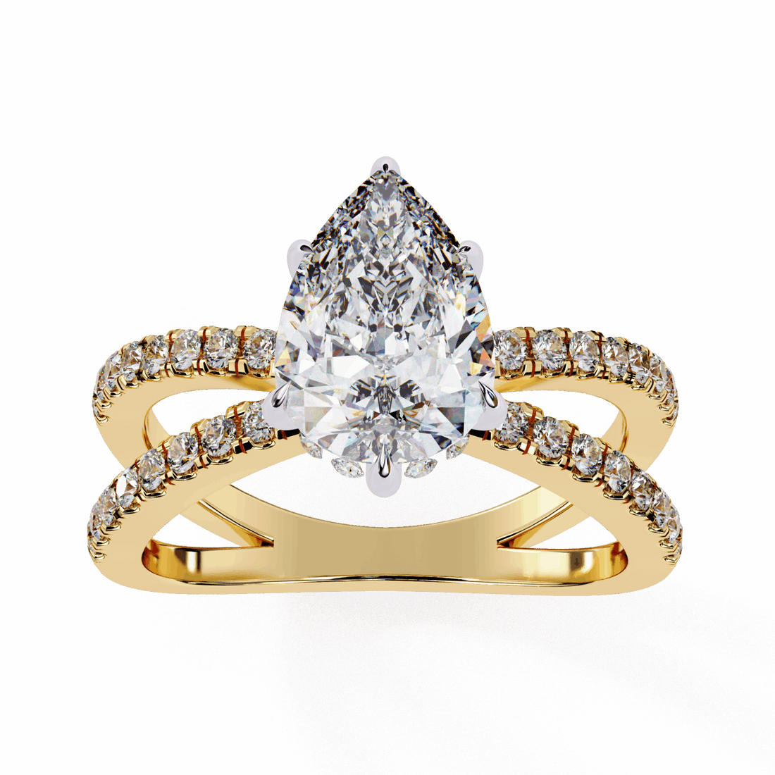 2.25 Carat Pear Eternal Spark Solitaire Ring in Moissanite | House of Estara