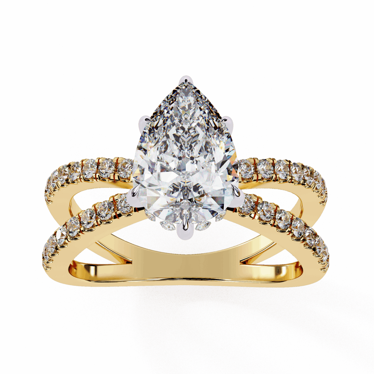 2.25 Carat Pear Eternal Spark Solitaire Ring in Moissanite | House of Estara
