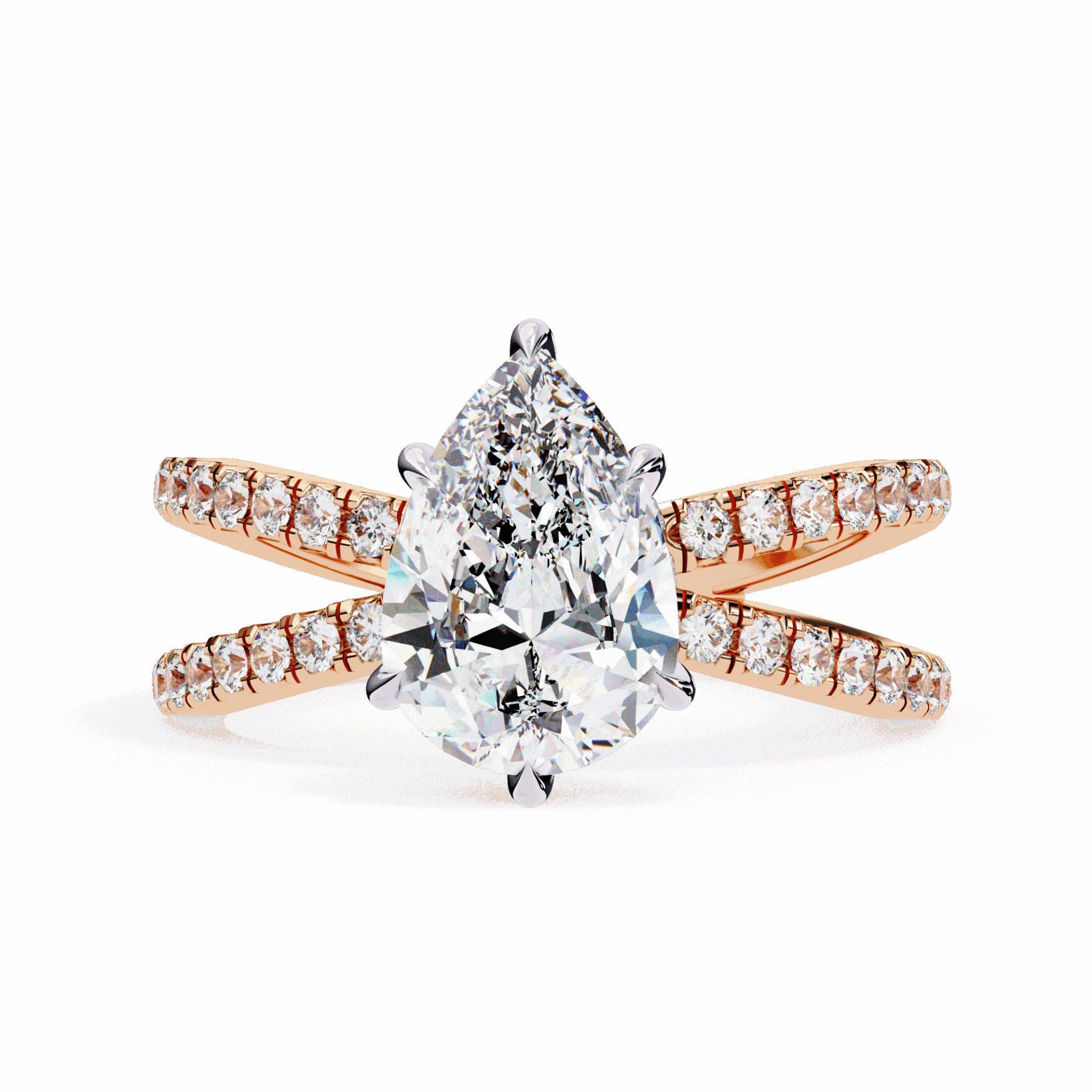 2.25 Carat Pear Eternal Spark Solitaire Ring in Moissanite | House of Estara