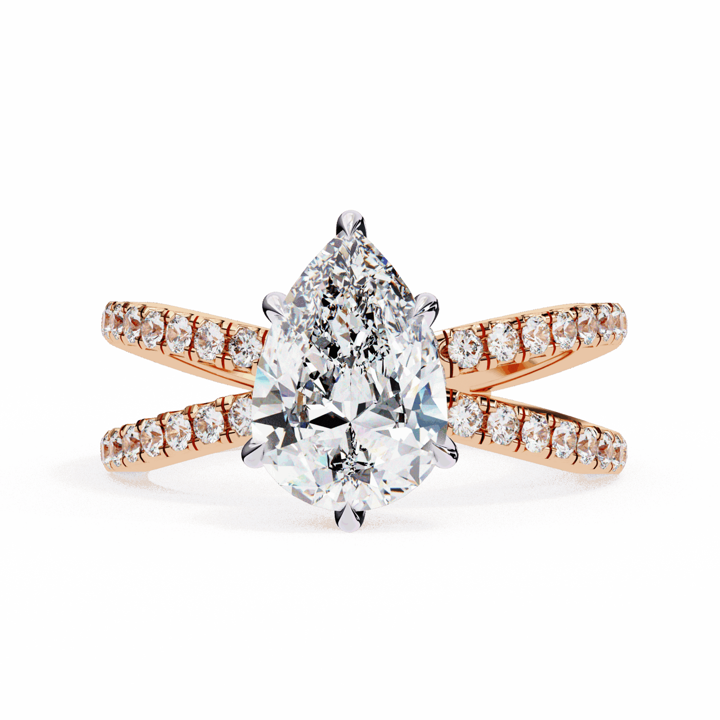 2.25 Carat Pear Eternal Spark Solitaire Ring in Moissanite | House of Estara