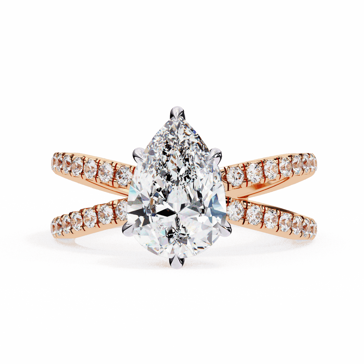 2.25 Carat Pear Eternal Spark Solitaire Ring in Moissanite | House of Estara