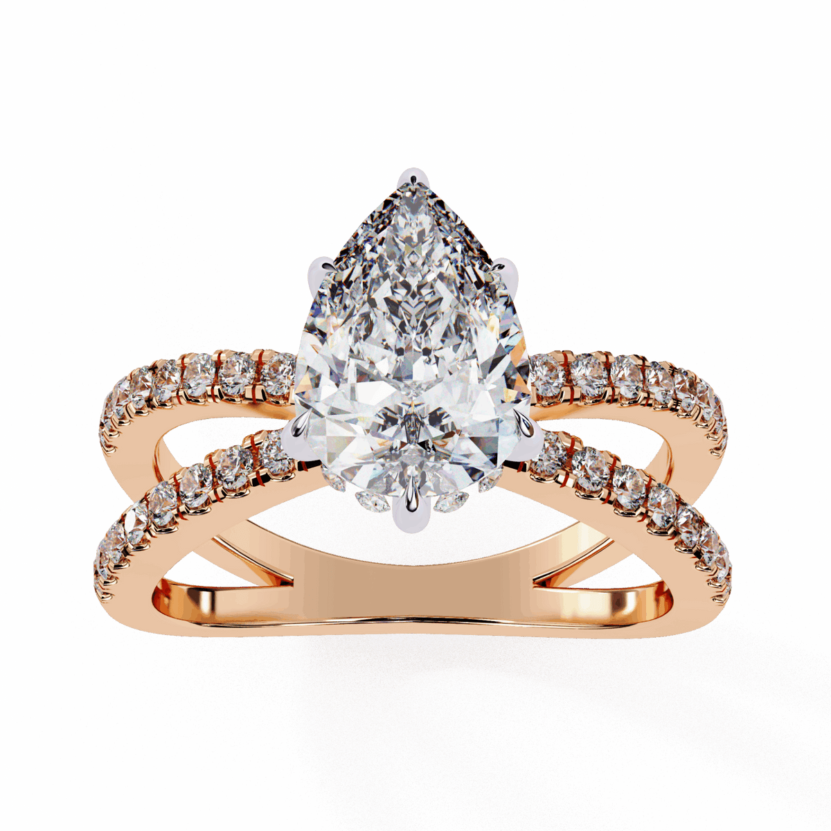 2.25 Carat Pear Eternal Spark Solitaire Ring in Moissanite | House of Estara