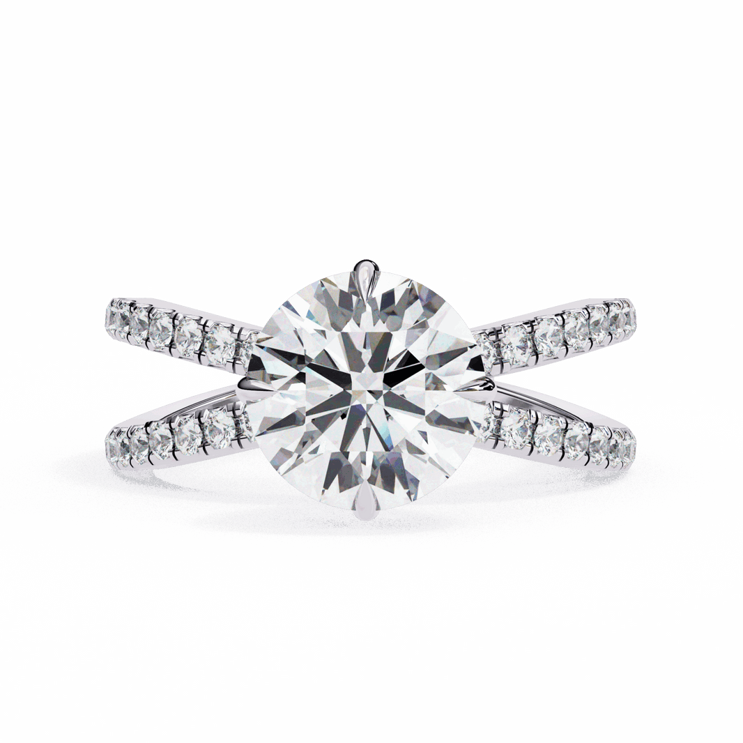 2.75 Carat Round Eternal Spark Solitaire Ring in Moissanite | House of Estara