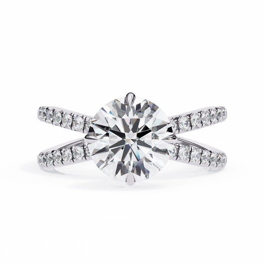 2.75 Carat Round Eternal Spark Solitaire Ring in Moissanite | House of Estara