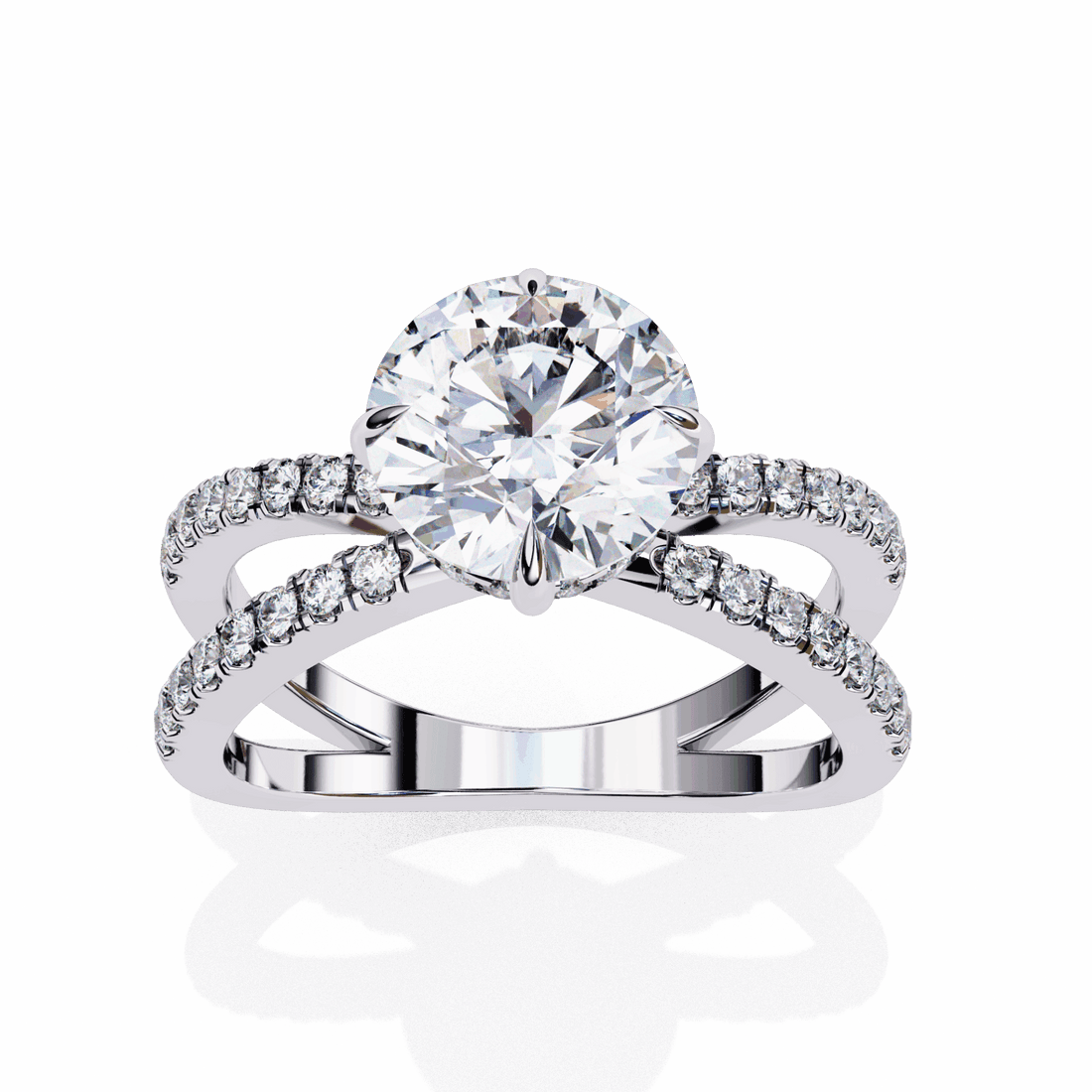 2.75 Carat Round Eternal Spark Solitaire Ring in Moissanite | House of Estara