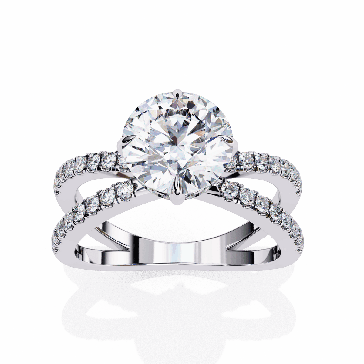 2.75 Carat Round Eternal Spark Solitaire Ring in Moissanite | House of Estara