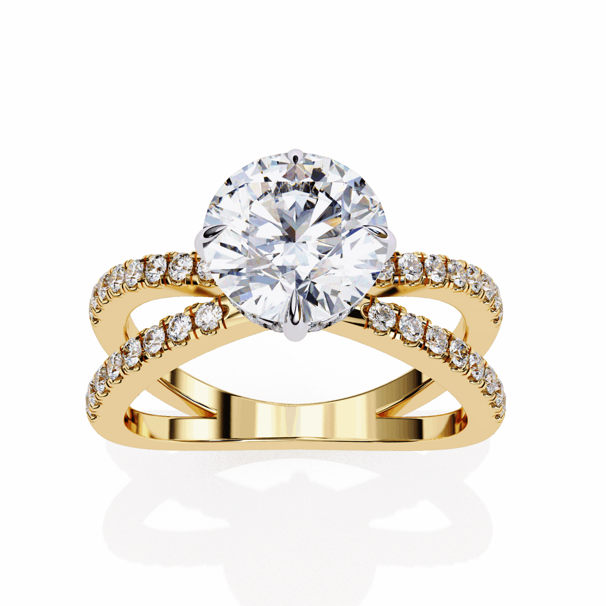 2.75 Carat Round Eternal Spark Solitaire Ring in Moissanite | House of Estara