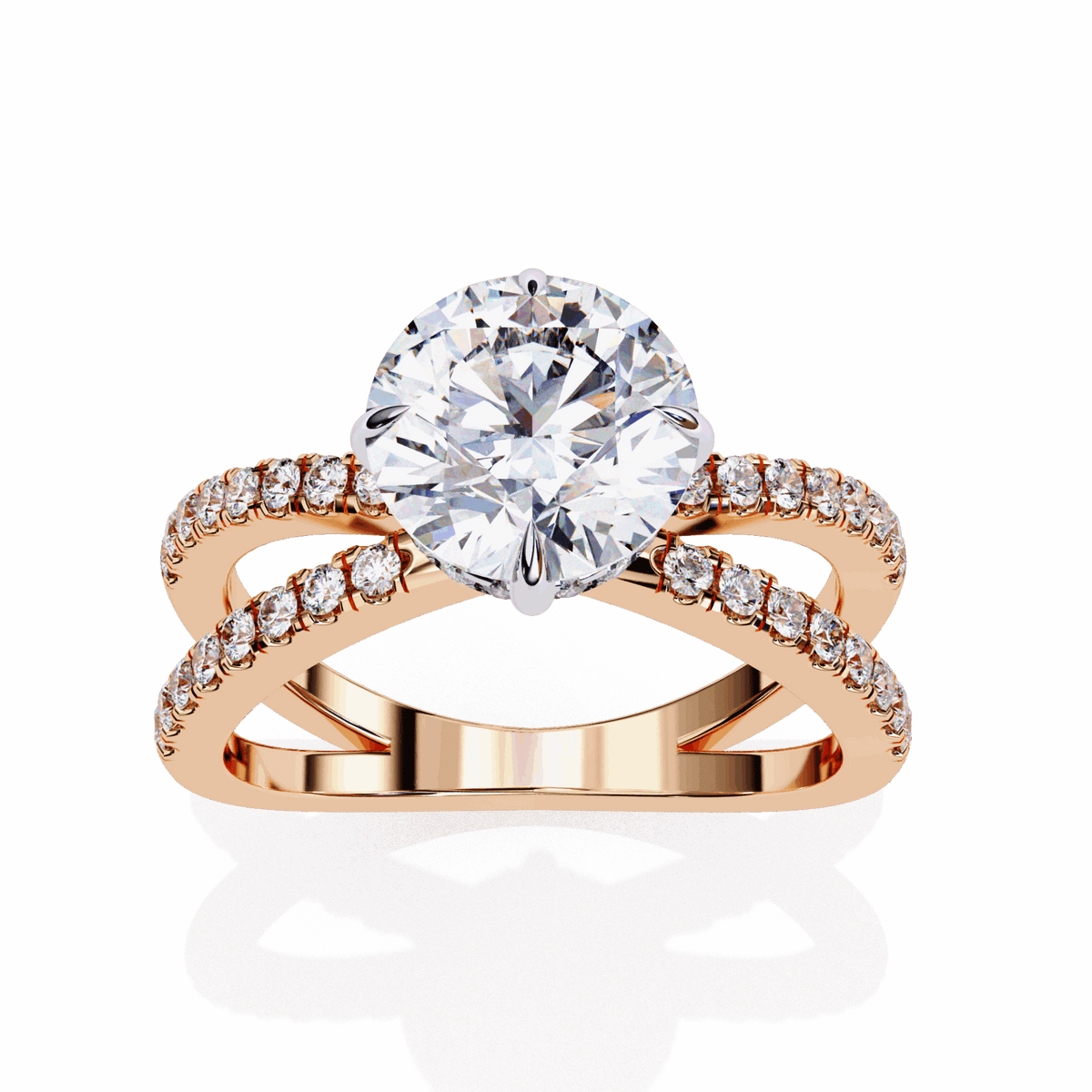 2.75 Carat Round Eternal Spark Solitaire Ring in Moissanite | House of Estara