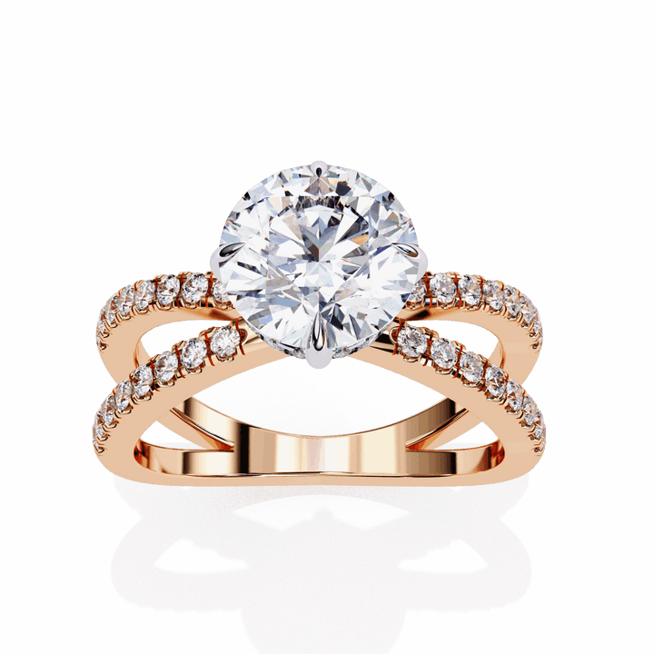 2.75 Carat Round Eternal Spark Solitaire Ring in Moissanite | House of Estara