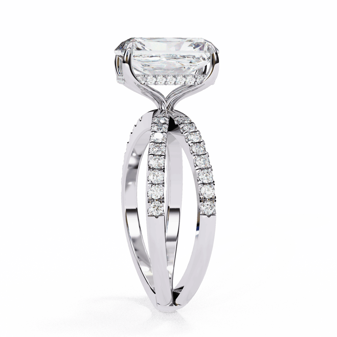 2.75 Carat Radiant Eternal Spark Solitaire Ring in Moissanite | House of Estara