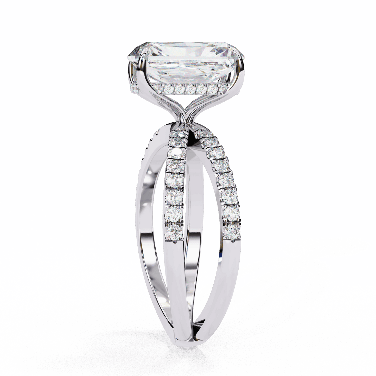 2.75 Carat Radiant Eternal Spark Solitaire Ring in Moissanite | House of Estara