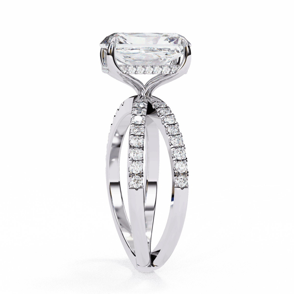 2.75 Carat Radiant Eternal Spark Solitaire Ring in Moissanite | House of Estara