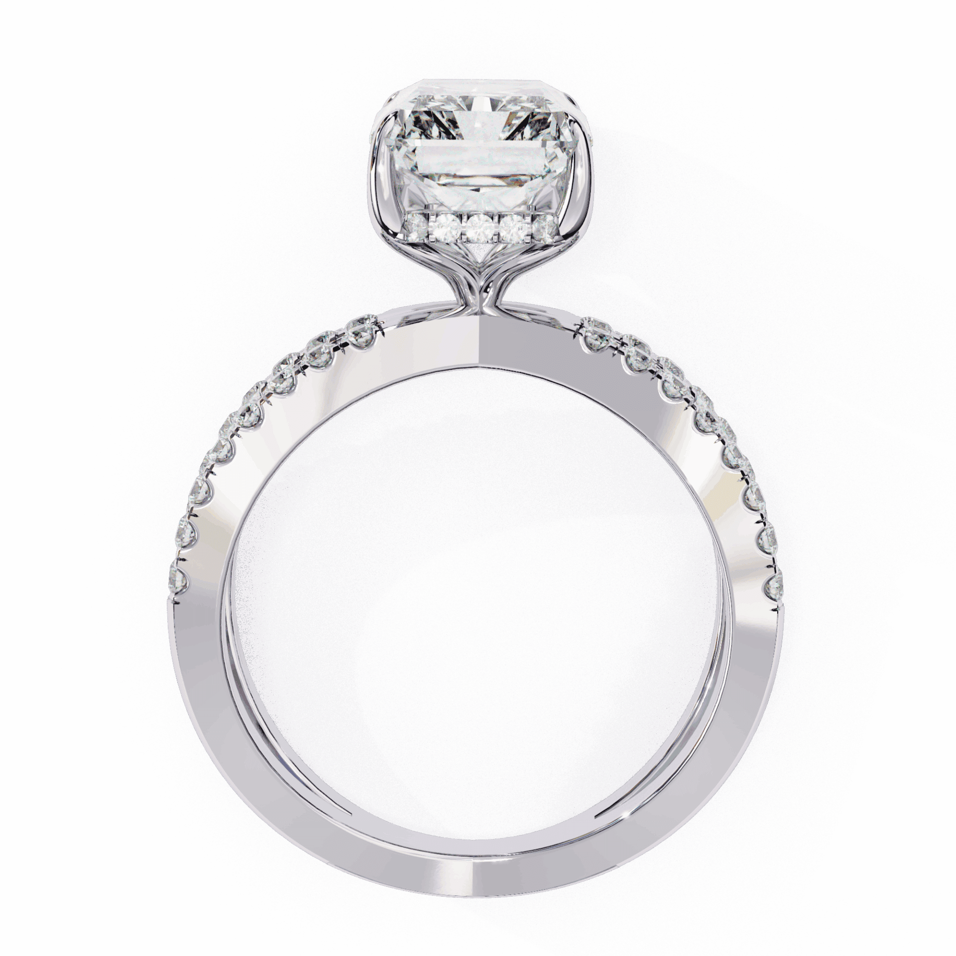 2.75 Carat Radiant Eternal Spark Solitaire Ring in Moissanite | House of Estara