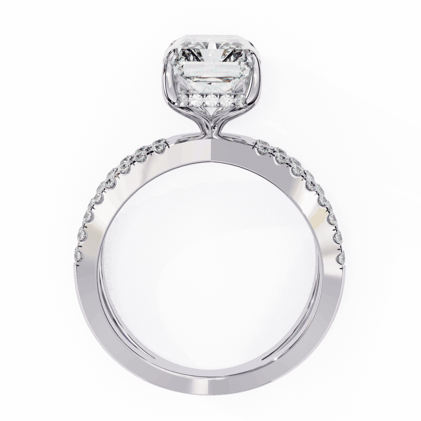 2.75 Carat Radiant Eternal Spark Solitaire Ring in Moissanite | House of Estara