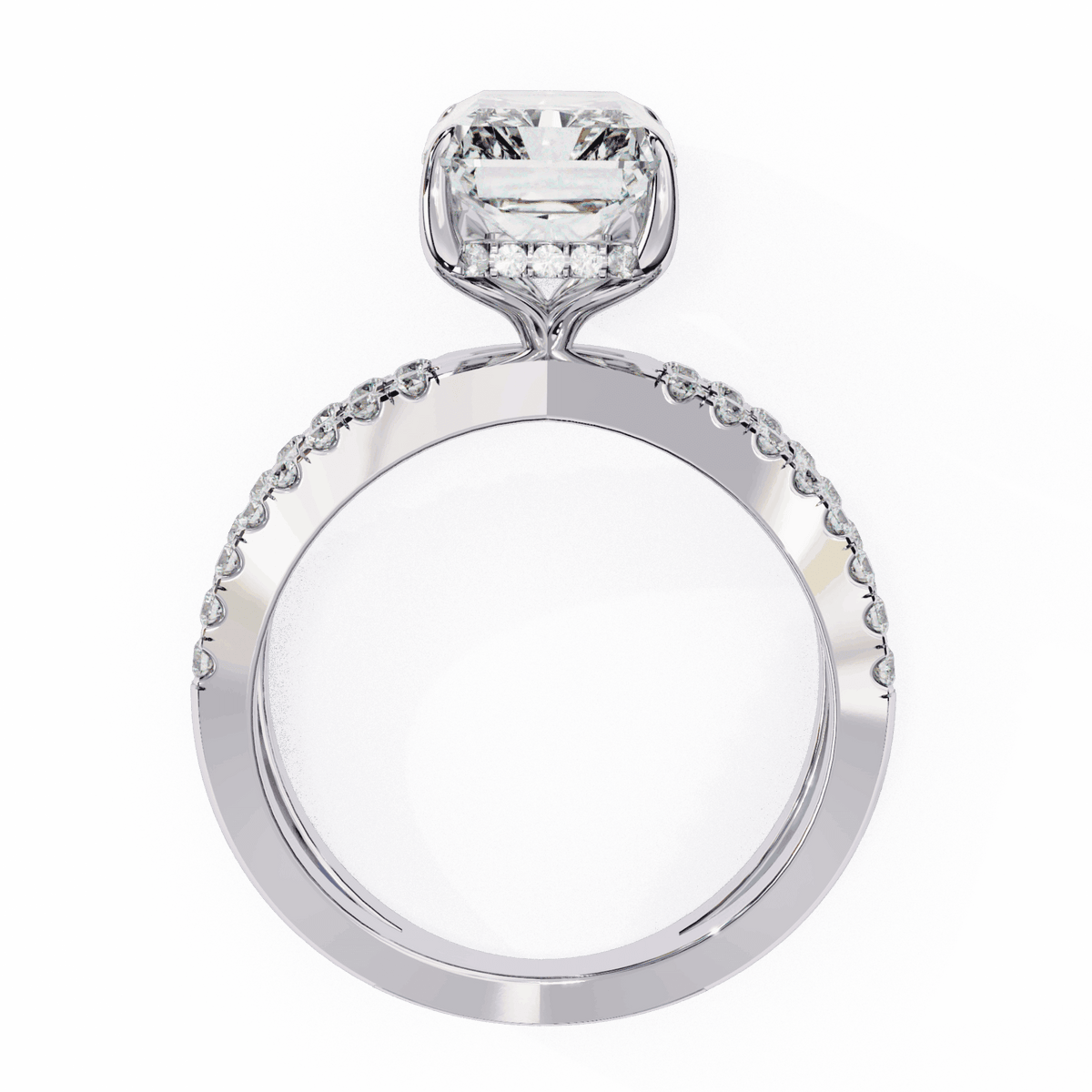 2.75 Carat Radiant Eternal Spark Solitaire Ring in Moissanite | House of Estara