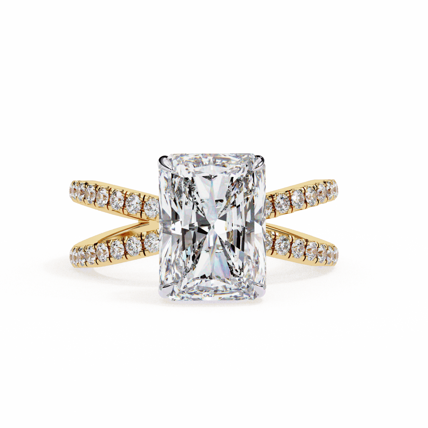 2.75 Carat Radiant Eternal Spark Solitaire Ring in Moissanite | House of Estara