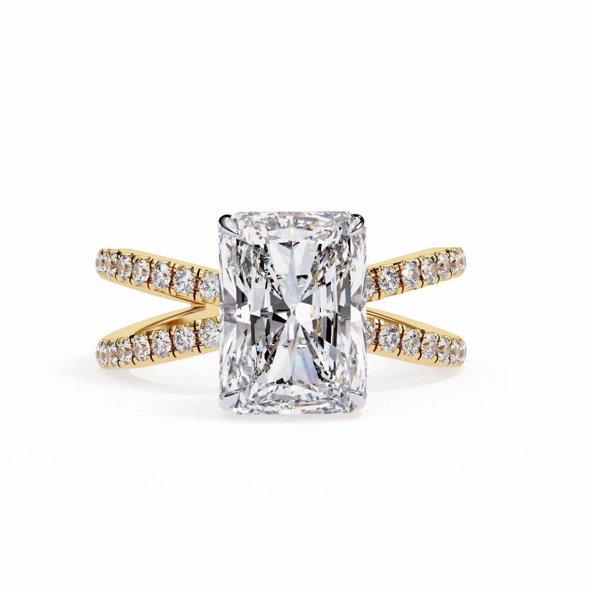 2.75 Carat Radiant Eternal Spark Solitaire Ring in Moissanite | House of Estara