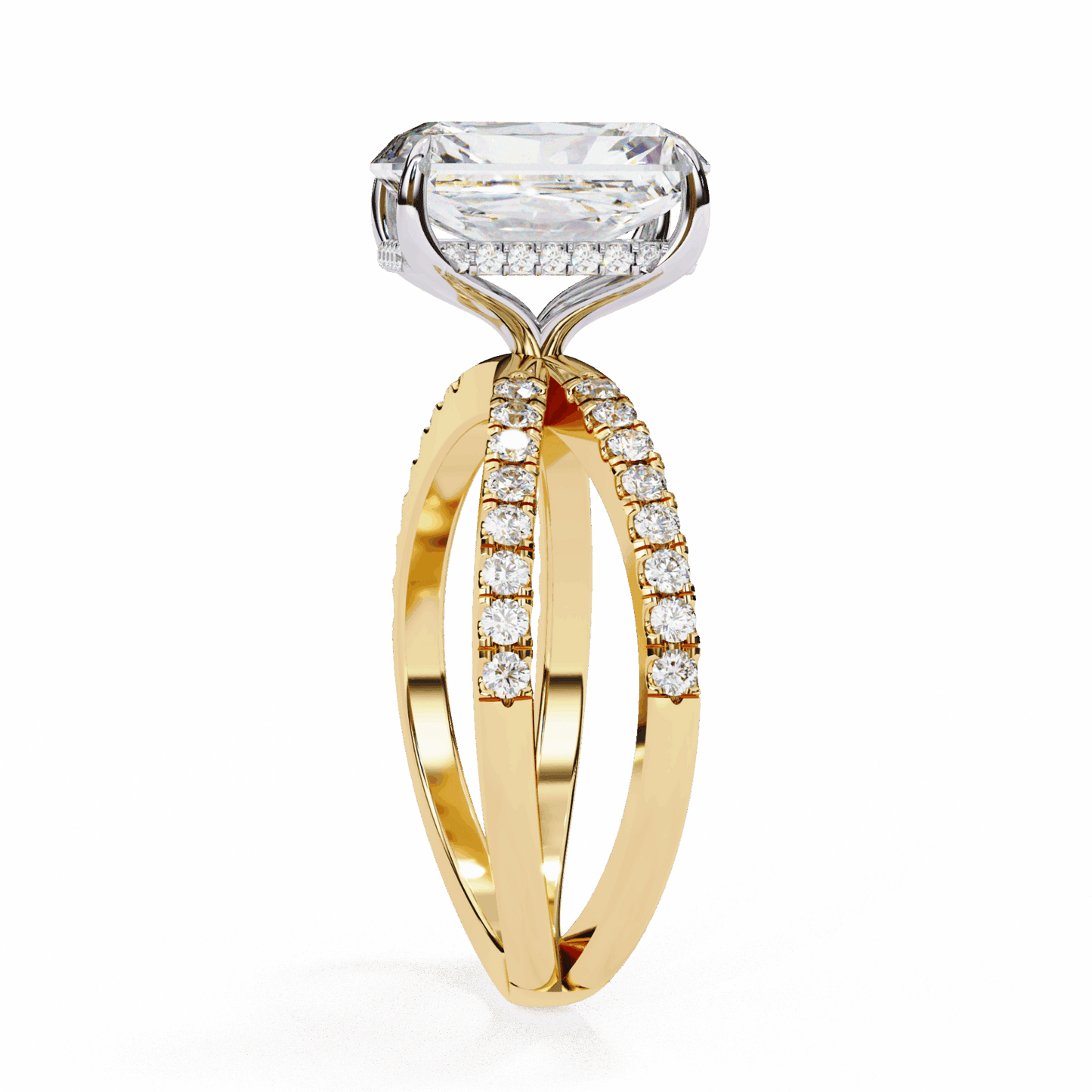 2.75 Carat Radiant Eternal Spark Solitaire Ring in Moissanite | House of Estara