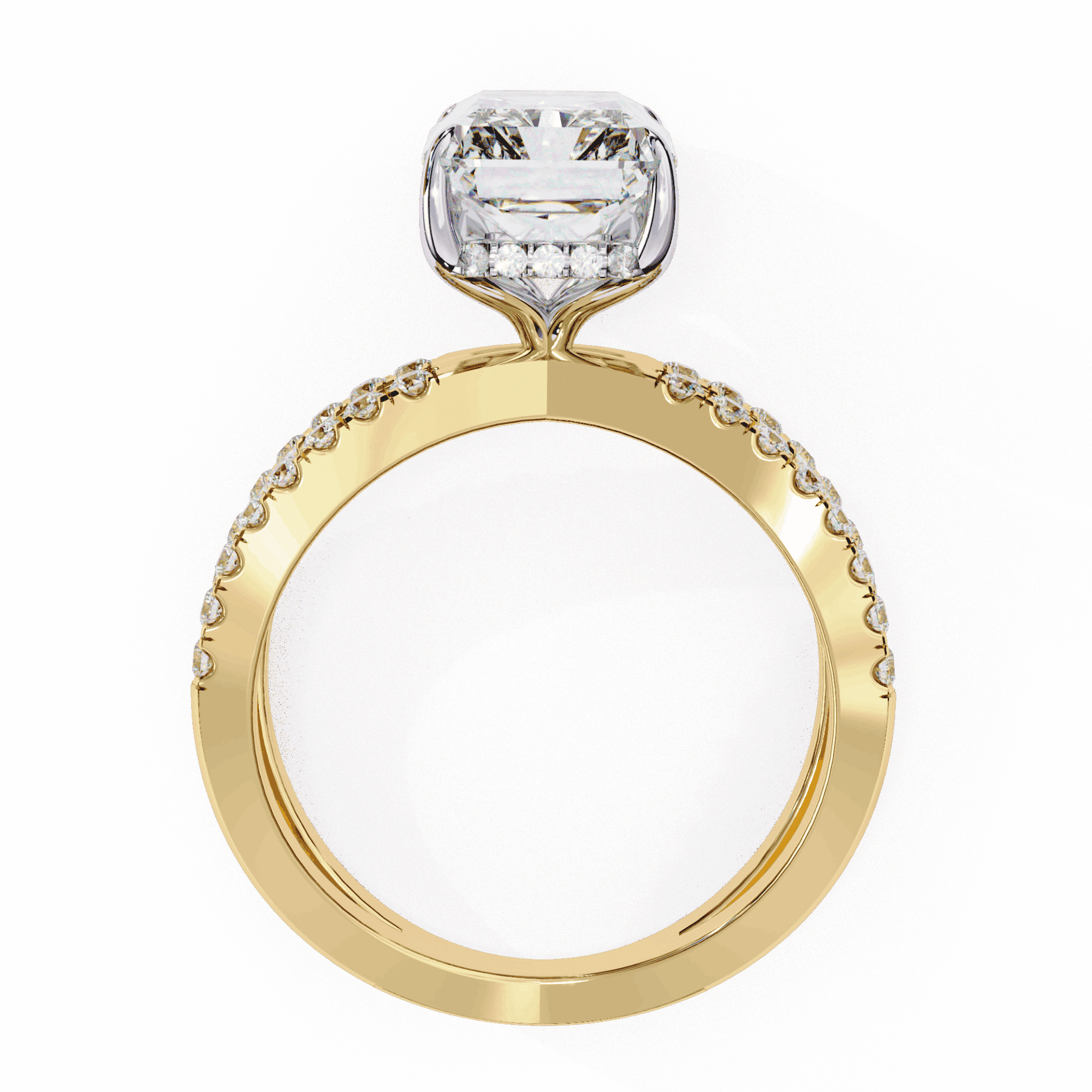 2.75 Carat Radiant Eternal Spark Solitaire Ring in Moissanite | House of Estara
