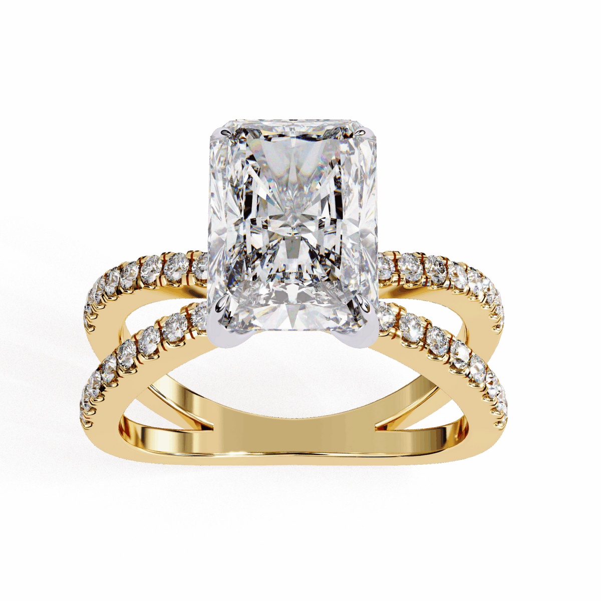 2.75 Carat Radiant Eternal Spark Solitaire Ring in Moissanite | House of Estara