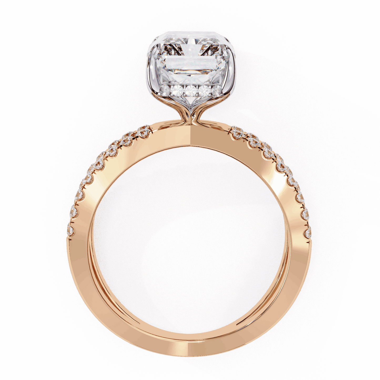 2.75 Carat Radiant Eternal Spark Solitaire Ring in Moissanite | House of Estara