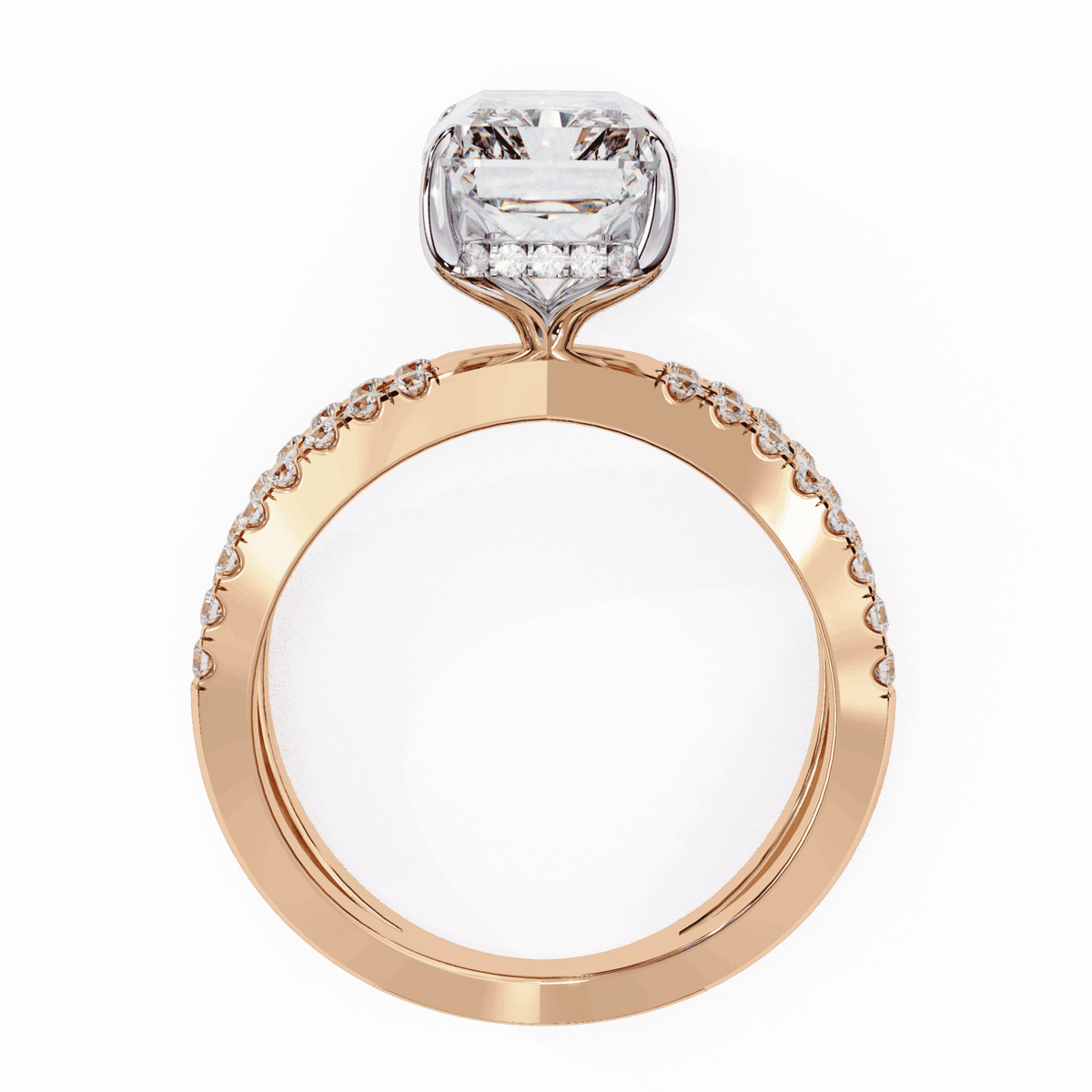 2.75 Carat Radiant Eternal Spark Solitaire Ring in Moissanite | House of Estara