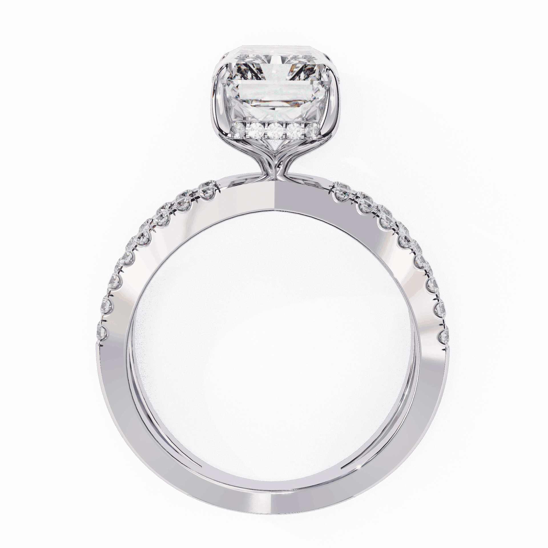 3 Carat Emerald Eternal Spark Solitaire Ring in Moissanite | House of Estara