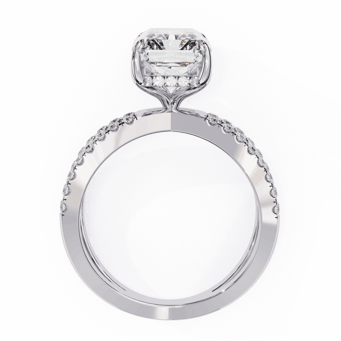 3 Carat Emerald Eternal Spark Solitaire Ring in Moissanite | House of Estara