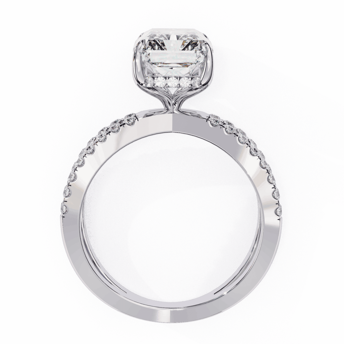 3 Carat Emerald Eternal Spark Solitaire Ring in Moissanite | House of Estara