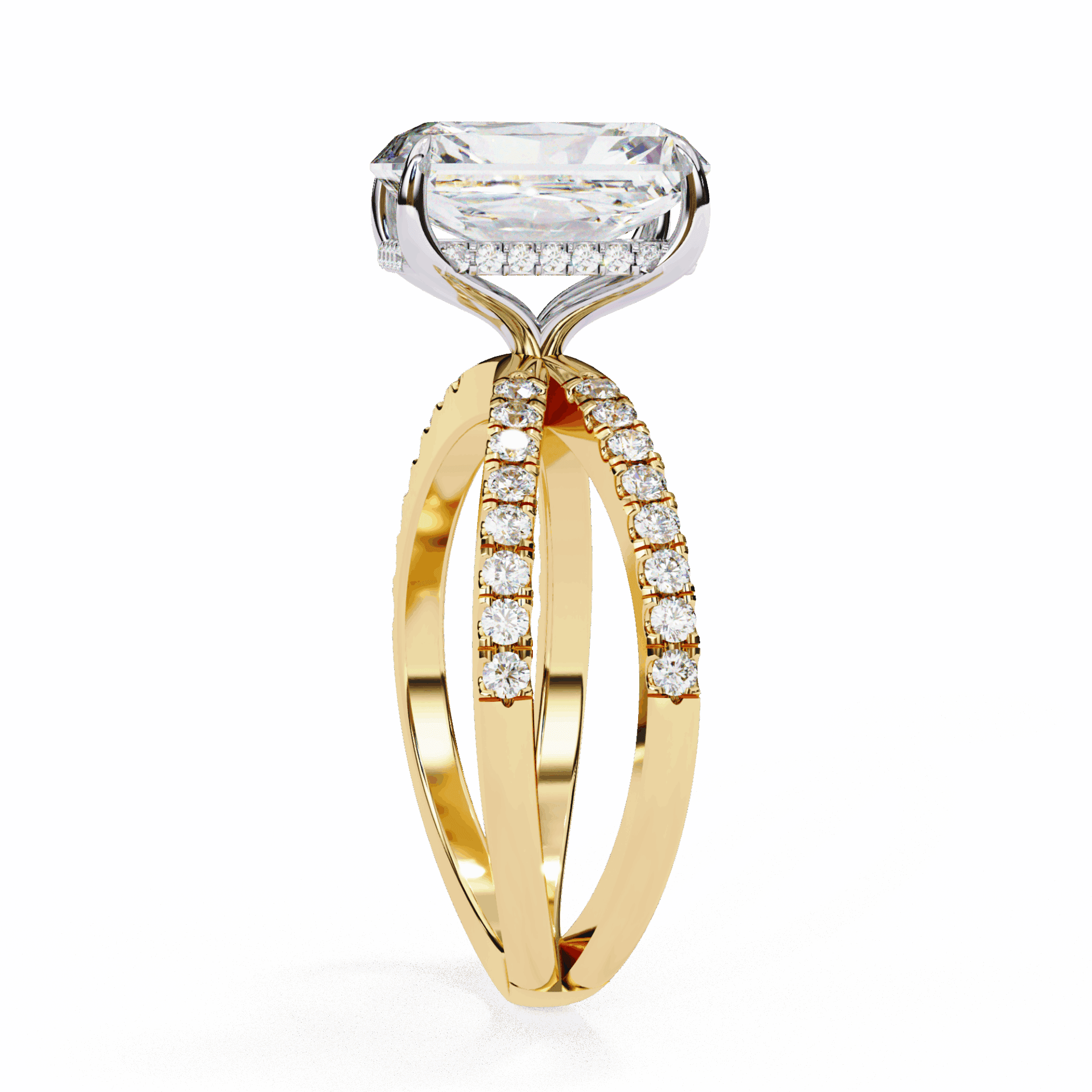 3 Carat Emerald Eternal Spark Solitaire Ring in Moissanite | House of Estara