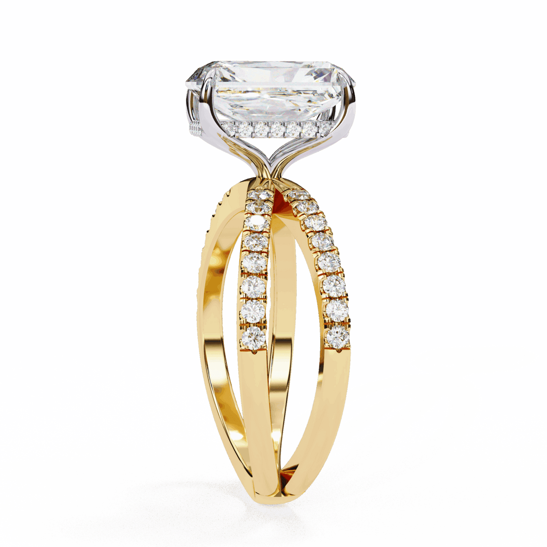 3 Carat Emerald Eternal Spark Solitaire Ring in Moissanite | House of Estara