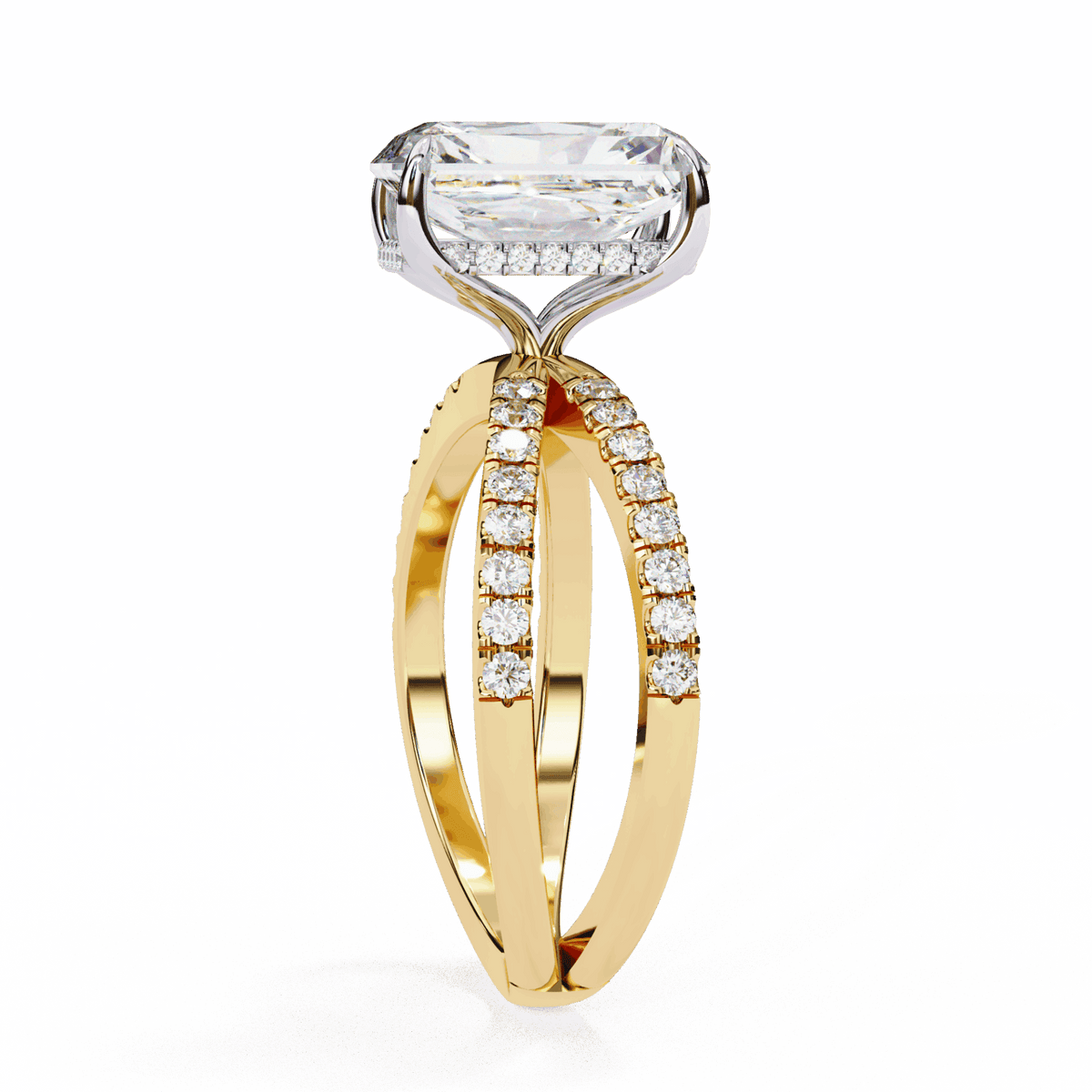 3 Carat Emerald Eternal Spark Solitaire Ring in Moissanite | House of Estara