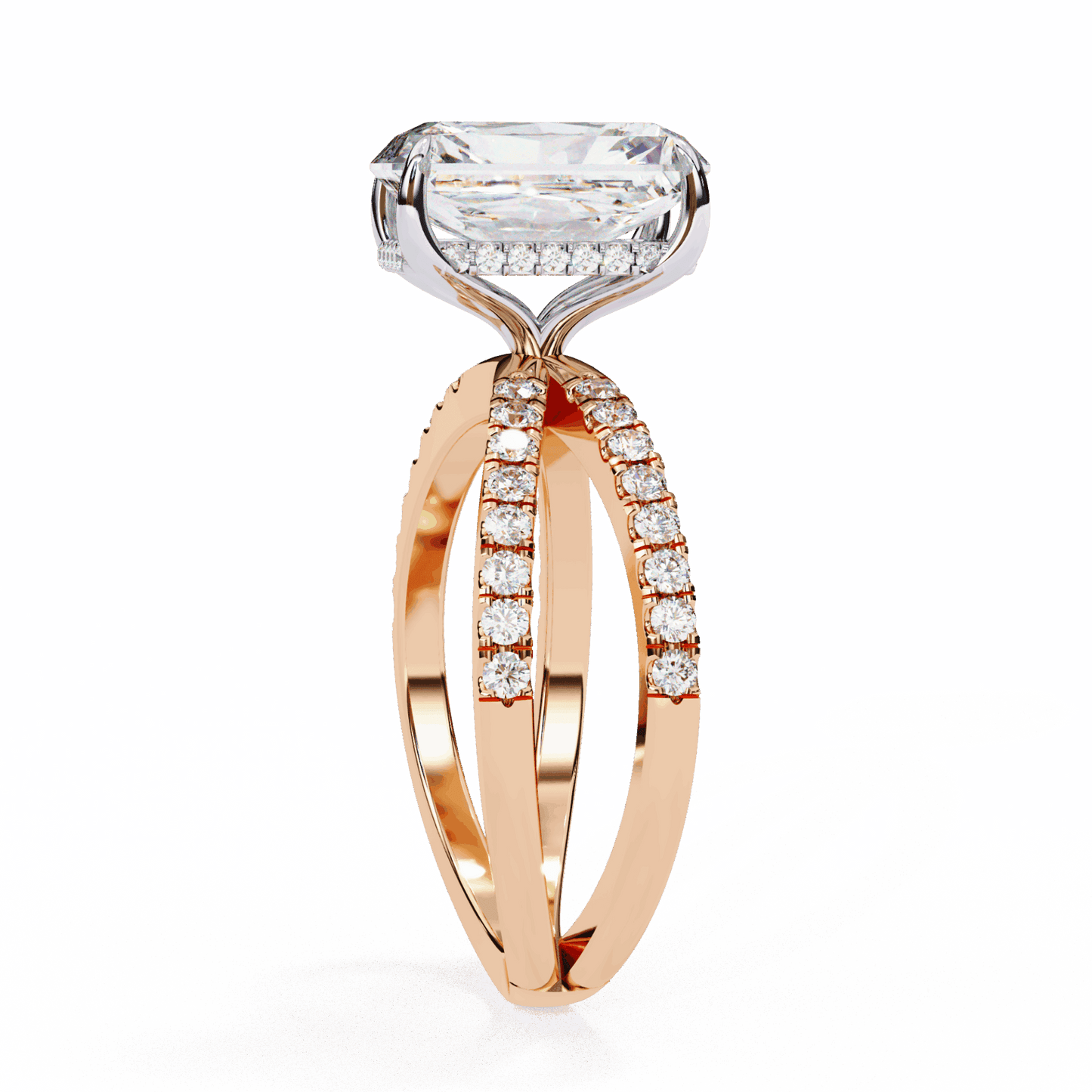 3 Carat Emerald Eternal Spark Solitaire Ring in Moissanite | House of Estara