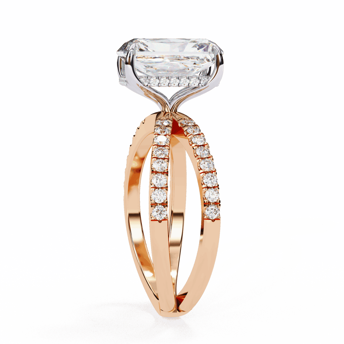 3 Carat Emerald Eternal Spark Solitaire Ring in Moissanite | House of Estara
