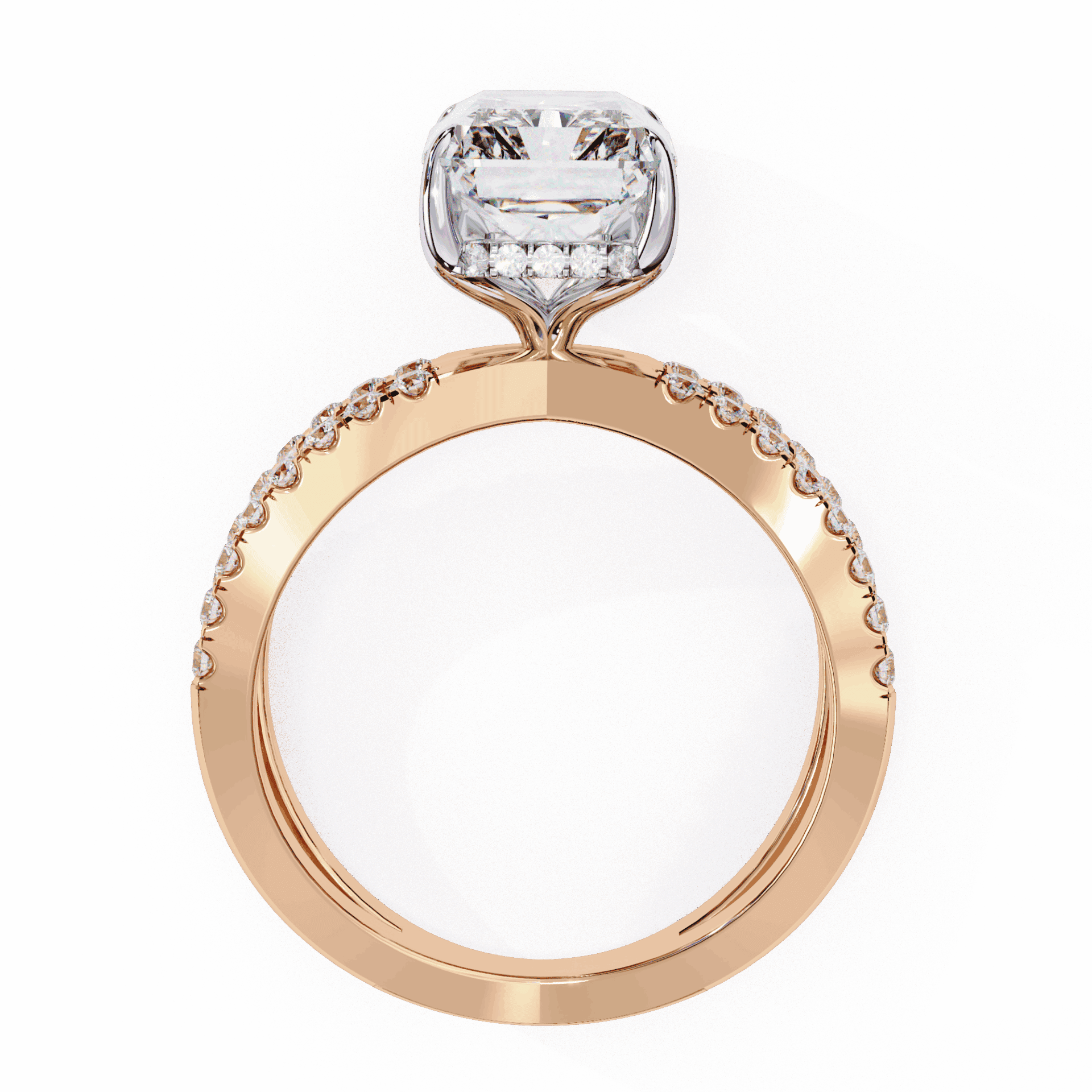 3 Carat Emerald Eternal Spark Solitaire Ring in Moissanite | House of Estara