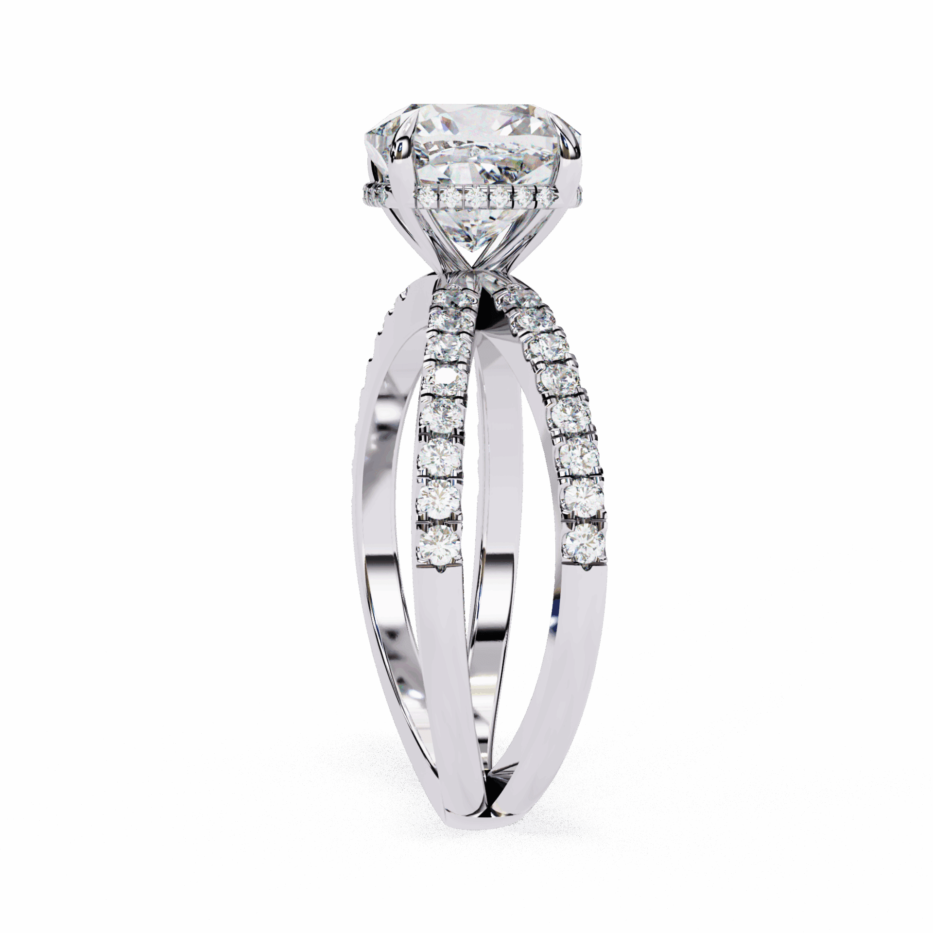 2.5 Carat Cushion Eternal Spark Solitaire Ring in Moissanite | House of Estara