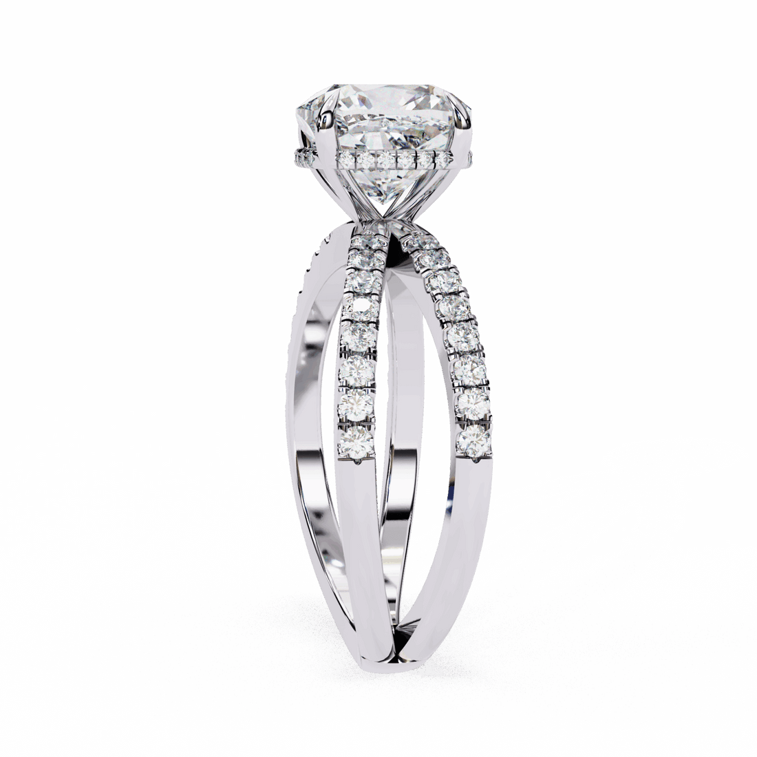 2.5 Carat Cushion Eternal Spark Solitaire Ring in Moissanite | House of Estara