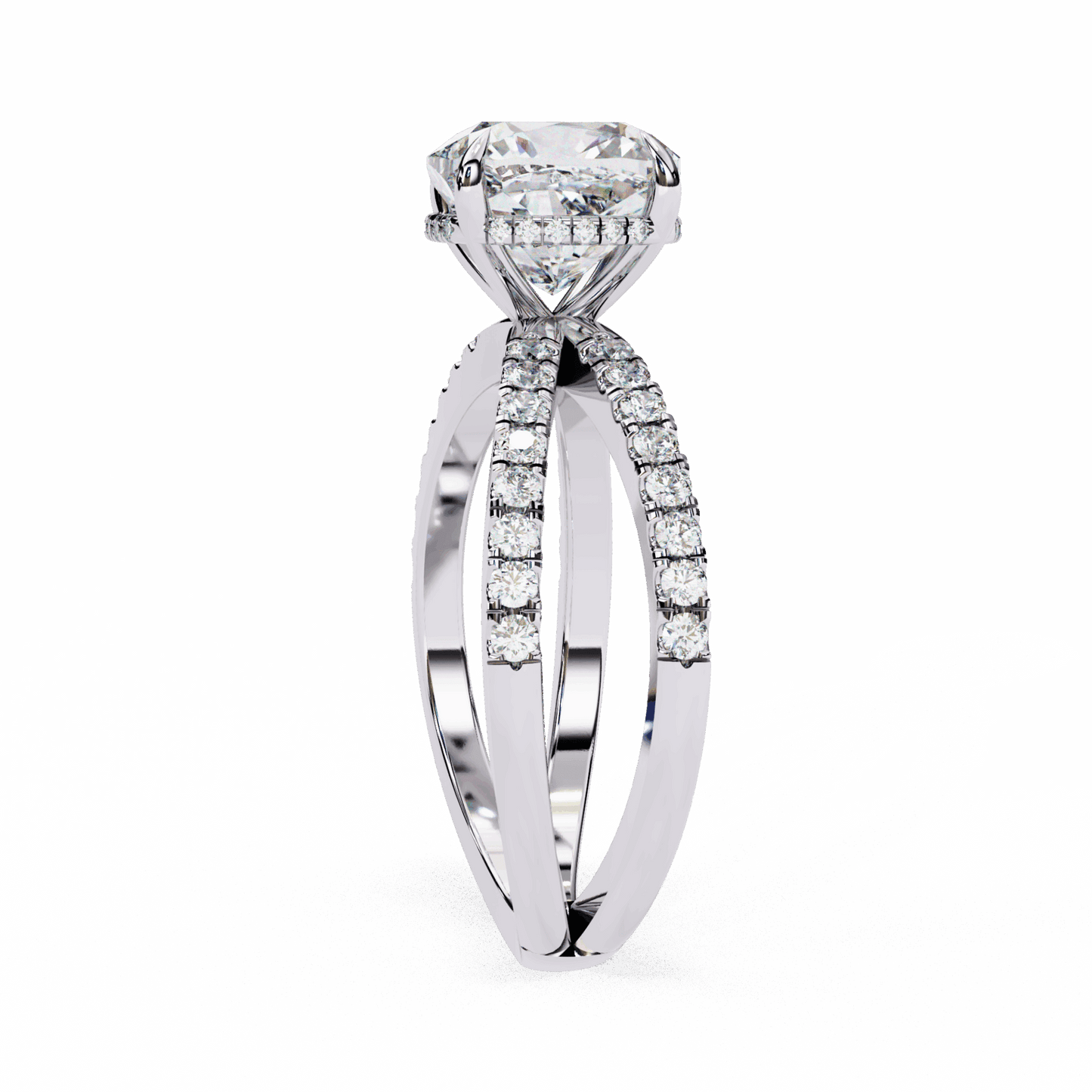 2.5 Carat Cushion Eternal Spark Solitaire Ring in Moissanite | House of Estara