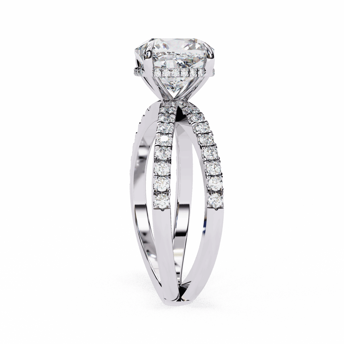 2.5 Carat Cushion Eternal Spark Solitaire Ring in Moissanite | House of Estara