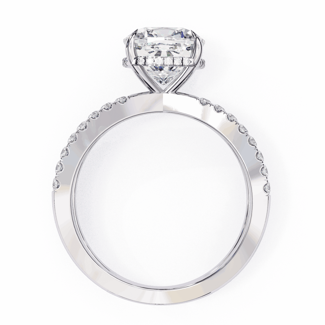 2.5 Carat Cushion Eternal Spark Solitaire Ring in Moissanite | House of Estara