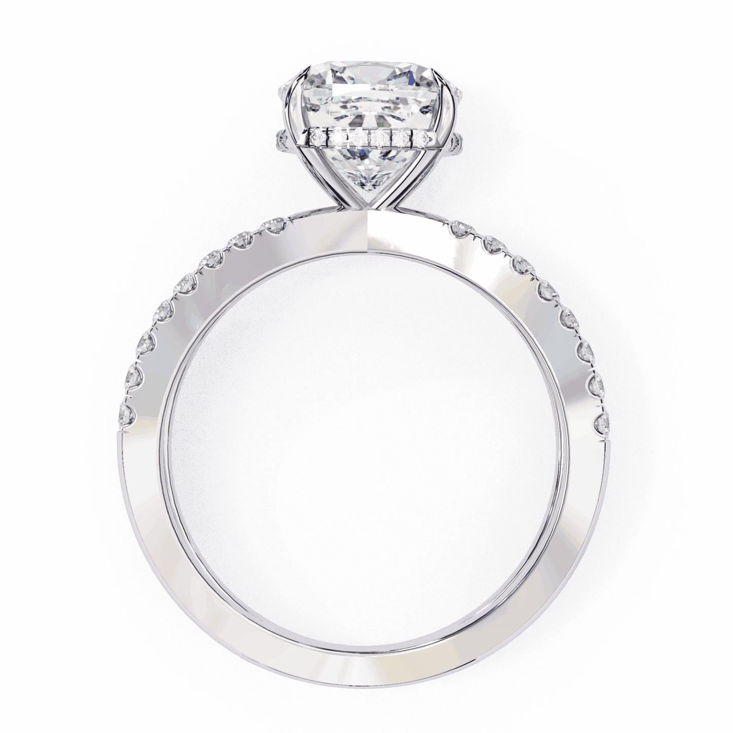 2.5 Carat Cushion Eternal Spark Solitaire Ring in Moissanite | House of Estara
