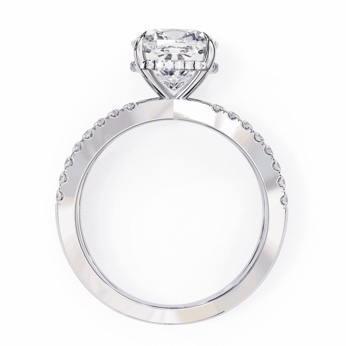 2.5 Carat Cushion Eternal Spark Solitaire Ring in Moissanite | House of Estara