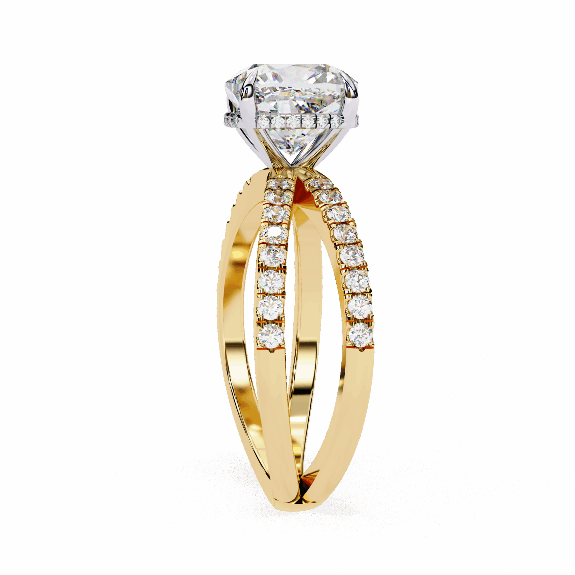 2.5 Carat Cushion Eternal Spark Solitaire Ring in Moissanite | House of Estara