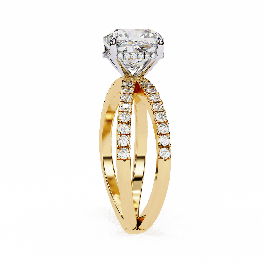 2.5 Carat Cushion Eternal Spark Solitaire Ring in Moissanite | House of Estara