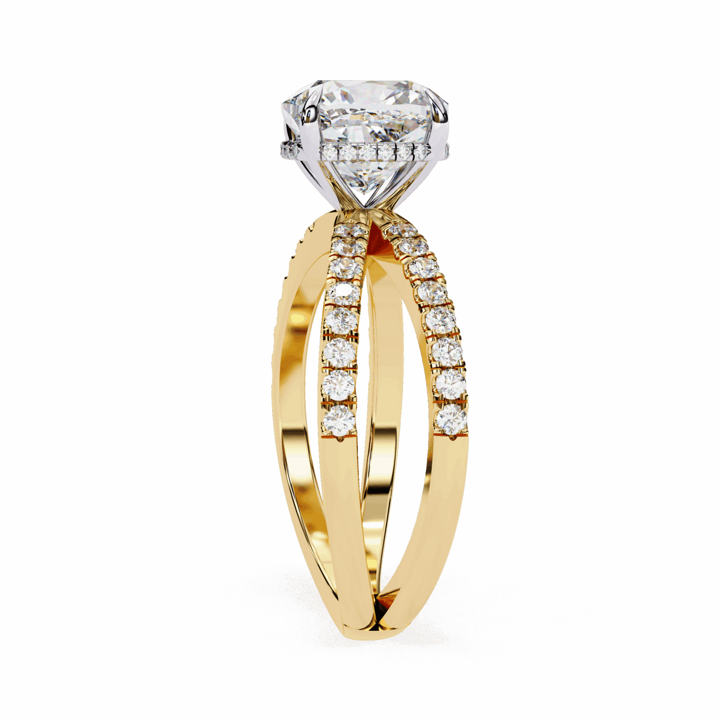 2.5 Carat Cushion Eternal Spark Solitaire Ring in Moissanite | House of Estara